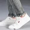 Fi Retro Broderie Jeans pour hommes Nostalgique Slim Design Cool Hip Hop Pantalon Persalized Zipper Pantalon Lg pour hommes i73Y #