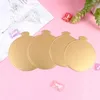 Flatvaruuppsättningar 10st 8/9cm rund kaka kartong dessert Tray Paper Coasters Displays Pastry Decorative Kit