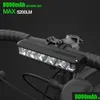 Cykelbelysning Bicycle Light Front 5200LUMEN LED 8000mAh Waterproof Ficklight MTB Road Cycling Rechargeble Lamp Accessories 230907 Drop Otvj2