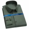 Herr Silk Touch LG Sleeve N-IR Dr-skjorta utan Pocket Stretchy Silky Regular Fit Wrinkle Free Busin Casual Shirts C0KZ#