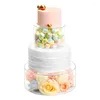 Baking Tools Clear Acrylic Cake Stands Fillable Box Round Display With Lid Decorative Centrepiece For Wedding A