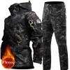 Camoue Jas Broek Sets Mannen Winter Sharkskin Waterdicht Tactisch Pak Werkkleding Mutli Zakken Combat Uniform Racing 29yd #