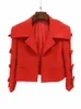 high STREET Newest 2024 S/S Designer Jacket Women's Hollow Out Bow Cropped Blazer i4oY#