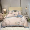 Bedding Sets Pastoral Embroidered Flowers 4pcs Duvet Cover Set Cotton Luxury Soft Bed Sheet With Pillowcases