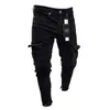 2021 Nouveaux hommes Jeans noirs Fi Stretch Denim Crayon Pantalon Street Trendy Pantalon de poche décontracté S-3XL Drop Ship i1O3 #