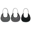 Shoulder Bags Women Rhinestone Shiny Tote Bag Glitter Bling Crescent Underarm Purse Lady Wedding