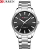 Curren Karien 8425 Mode-Quarz-Herren-Nachtleuchten-Kalender, Stahlband, Business-Armbanduhr, Sonnenrad