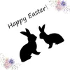 Wall Stickers 1pc Happy Easter Sticker Self-adhesive Decal Background Accessories For Home Kids Bedroom Decor