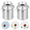 Vases 3 Pcs Tin Vase Garden Decor Jug Iron Plant Holder Desktop Decoration Tinplate Vintage Flower Pot