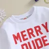 Kleidungssets Kleinkind Jungen Weihnachtsoutfit Kleinkind Babykostüm Briefdruck Langarm Sweatshirts Tops Hose Kleidung