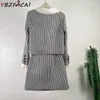 Robes de travail Automne Hiver Premium Noir Blanc Plaid Tweed Costume Femmes élégantes 2024 Collier en dentelle Strass Veste Mini Jupe 2 pièces Ensemble