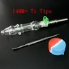 Nektarsammler-Kit mit Titan-Nagelspitzen oder Quarzspitze, 10 mm, 14 mm, Mini-Glasbongs, Glas-Bubbler, Dab Straw Nector NC-Kit