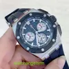 AP-Armbanduhrkollektion Royal Oak Offshore-Serie 26420SO Präzisionsstahl-Keramik-Ringrückseite Transparenter Chronograph Herrenmode Freizeit Business-Sportmaschine