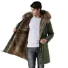 Winter Casual Herren Echt Kragen Outwear Mäntel Militär Mann Jacke Winter Lg Jacke Männer Parka Mäntel e6u4 #