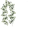 Fleurs décoratives Simulation de mariage Eucalyptus Vines Plant de soie Feuilles de la salle Decoration Hall Fake Green Plantes Vine artificielle