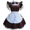 Sexy Kawaii Dessous Maid Cosplay Kostüm Frauen Kopfbedeckungen Französisch Apr Fake Collar Bowknot Dr Lolita Babydoll Robe Femme Lager W4f5 #