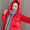 겨울 새로운 밝은 슬림 핏과 따뜻한 여성 다운 코트 코트 바람 방전 코트 fi 여자 파카 스 형식 외투 v9h9#