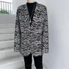 Outono Inverno Homens Leopard Imprimir Casual Slim Fit Blazers Punk Hip Hop Suit Jackets Nightclub DJ Singer Stage Costume Homme l8Tg #