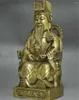 Decorative Figurines Taoism Copper Brass Deity Heaven Jade Emperor Seat Dragon Chair Statue