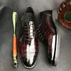 Dressca Sapatos Chucse Homens Sapato Formal Ccarocdile Couro Casamento Negócio Dinncaer Ccaarving