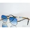 Sunglasses Squared Black Gold/Blue Gradient 9058 Men Summer Sunnies Gafas De Sol Sonnenbrille Uv400 Eyewear With Box Drop Delivery Fas Otrzw