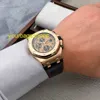 Наручные часы Diamond AP Epic Royal Oak Offshore Series 26470OR с циферблатом из розового золота и крокодиловым поясом. Мужские часы для хронометража, модные часы для отдыха, бизнеса, спорта