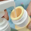 Lagringsflaskor 4st 90 ml Mini Portable Refillable Dispenser Squeezable Silicone Travel Bottle Reanvändbar mjuk för toalettartiklar Hem El Lotion