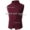 2022 Costume pour hommes Gilet col montant simple boutonnage hommes Chalecos Slim Fit pour les vestes à manches de mariage z2VJ #