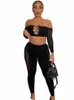 Bizarre Puss Voir à travers 2 pièces Ensemble Femmes Été Skinny Creux Diamds Sl Cou Crop Tops + Leggings Coquette Clubwear Tenues T9v1 #