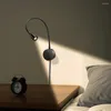 Wandleuchte, LED-Schreibtisch-Leselampe, Augenschutz, 360-Grad-Drehung, flexibler Schwanenhals, USB, Schlafzimmer, Nacht