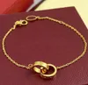 Luxe Designer Gift Rose Bracelet Non Fading Nieuwe stijl Titanium stalen ketting Bangle armbanden met Diamond Bangles Women Gift