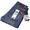 Wthinlee New Busin Jeans pour hommes Casual Straight Stretch Fi Classique Bleu Noir Travail Denim Pantalon Homme Marque Vêtements j6AX #