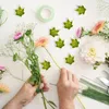 Fleurs décoratives 100 pièces Simulation Torus tiges de calices de roses artificielles pour l'artisanat en plastique faux