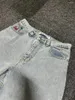 شورتات النساء الشارع الشارع Big Boy Y2K Harajuku Hip Hop Cartoon Patterned Retro Blue Denim Short Men Women Fashion Casual