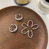 Boucles d'oreilles cerceau mode fleur creuse, manchette d'oreille à Clip pour femmes et filles H9ED