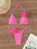 Micro Bikini Push Up Costumi da bagno donna 2024 Costumi da bagno femminili sexy Set brasiliano Costume da bagno a due pezzi Perizoma Biquini solido 240322