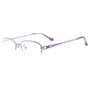 Petites lunettes en métal pour femmes, demi-jante, monture de lunettes colorée à la mode pour lentilles de Prescription 240313
