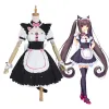 Jeu Cosplay Chat-fille Paradis NEKOPARA Vanille Cosplay Costume Femme Demoiselle Tenues Dr Chapeaux Oreilles Chaussettes Costumes Sexy A0ZK #