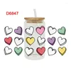 Window Stickers 3D UV DTF Transfer Sticker Christmas For The 16oz Libbey Glasses Wraps Cup Can DIY Waterproof Easy D6849