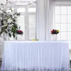 Table Skirt 183x77cm Skirts Birthday Tulle Mesh Skirting Wedding Party Tutu Home Decoration