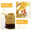 Decorative Flowers Home Decor Citrine Macrocarpa Tree Bonsai Lucky Delicate Decoration Crystal Money Creative With Ingot Base