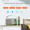 Portable Speakers Retro large speaker box portable Bluetooth wireless stereo bass MP3 player with microphone home karaoke home system Q240328