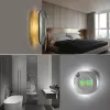 Controle xiaomi toalete luz noturna com relógio bateria lâmpada usb com sensor de movimento luz led para banheiro quarto armário lâmpadas magnéticas