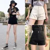 Shorts Femmes Denim Shorts Femmes Taille Haute Noir Eté Blanc Lâche A-Line Ropa Mujer d5Nk #