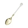 Coffee Scoops 6PCS Crafts Vintage Ins Creative Crystal Hand Ice Cream Dessert Mixing Spoon