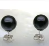 Boucles d'oreilles lustre pendantes, bijoux en argent 925 assortis à 7.5Mm, rondes parfaites, perles Akoya noires, livraison directe Ot7Of