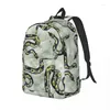 Förvaringspåsar Snake Lover Ryggsäck för dagis Primärskolestudent Bookbag Boy Girl Kids Canvas Daypack Lightweight