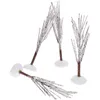 Dekorativa blommor 4st Diy Iron Wire med falsk snö bordsskiva träd frost heminredning