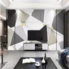 Fonds d'écran Wellyu personnalisé papier peint original moderne minimaliste géométrique créatif mosaïque graphique jazz blanc marbre mur papel tapiz para