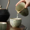 Xícaras Pires Prajna Paramita Coração Sutra Cerâmica Chinesa Cerâmica Abertura Teaes Cup Set Teaware Tigela de Chá para Cerimônia